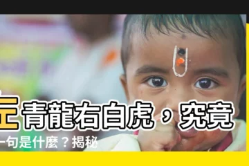 【左青龍右北虎下一句】左青龍右白虎，究竟下一句是什麼？揭秘中國古代方位學的玄妙！