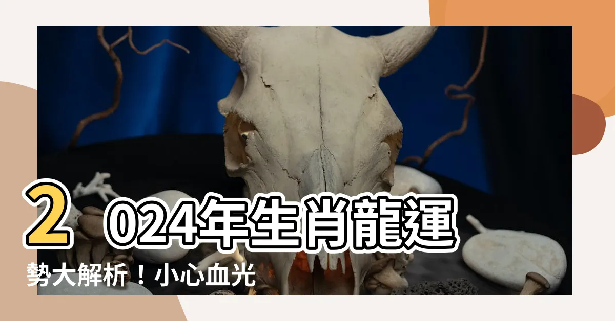 【2024生肖龍運勢】2024年生肖龍運勢大解析！小心血光之災、小人是非！