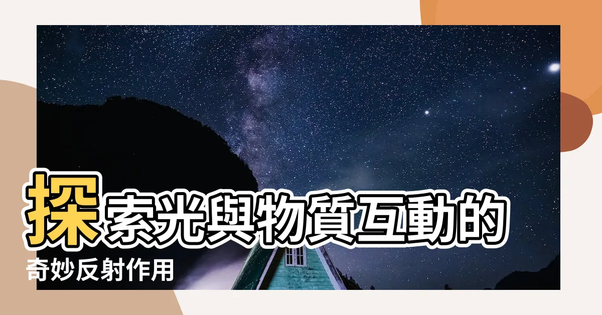 【反射作用】探索光與物質互動的奇妙反射作用