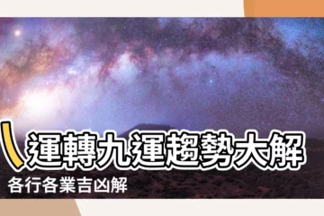 【八運轉九運】八運轉九運趨勢大解密！各行各業吉凶解析，搶先卡位迎好運！