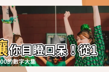【數字 1】讓你目瞪口呆！從1到100的數字大集合