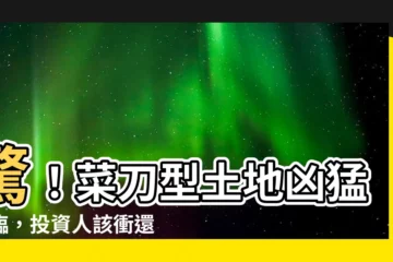 【菜刀型土地】驚！菜刀型土地兇猛降臨，投資人該衝還是閃？