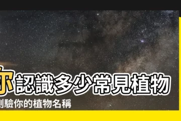 【常見植物名稱】你認識多少常見植物？測驗你的植物名稱知識！