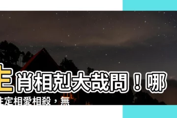 【生肖六沖】生肖相剋大哉問！哪組註定相愛相殺，無法善終？