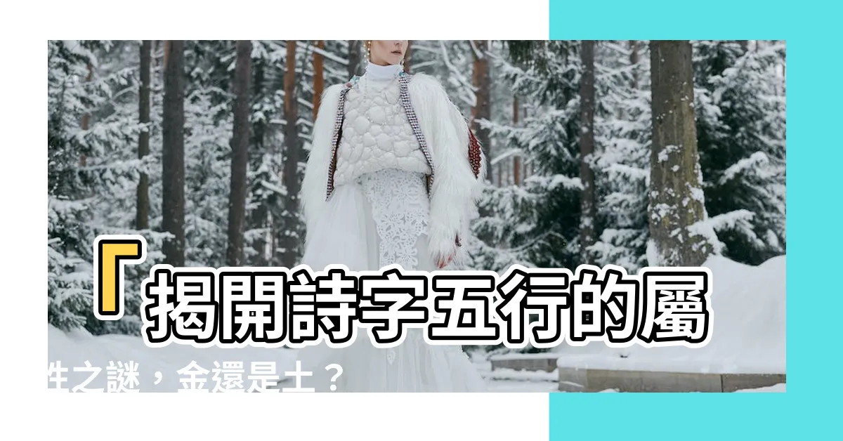 【詩字五行】「揭開詩字五行的屬性之謎，金還是土？一探究竟！」