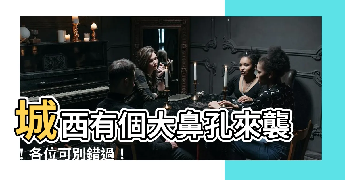 【城西有個大鼻孔】城西有個大鼻孔來襲！各位可別錯過！