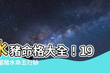 【水豬命格】水豬命格大全！1983屬豬水命五行缺啥，運勢解析