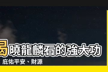 【龍麟石功效】揭曉龍麟石的強大功效：庇佑平安、財源滾滾，助你事業扶搖直上！
