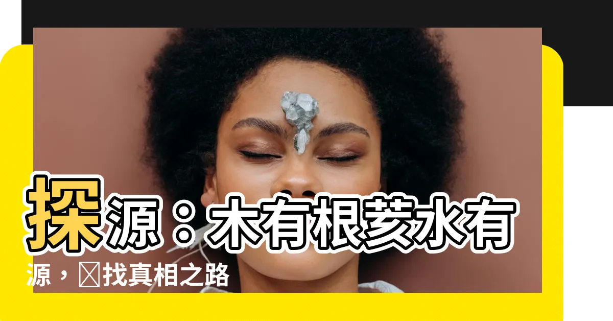 【木有根荄水有源】探源：木有根荄水有源，尋找真相之路