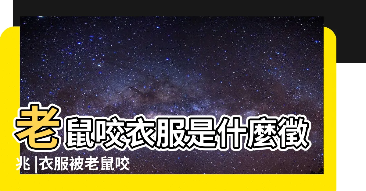 【老鼠咬衣服】老鼠咬衣服是什麼徵兆 |衣服被老鼠咬了能穿嗎 |老鼠咬過的衣服能穿嗎 |