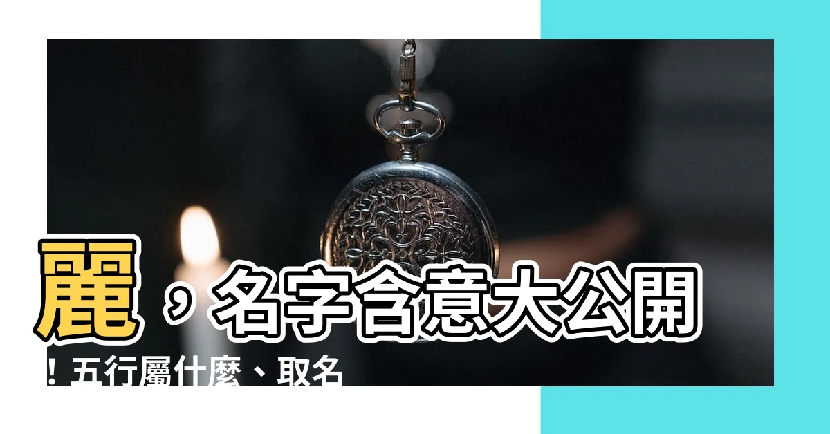 【麗 五行】麗，名字含意大公開！五行屬什麼、取名推薦一次看