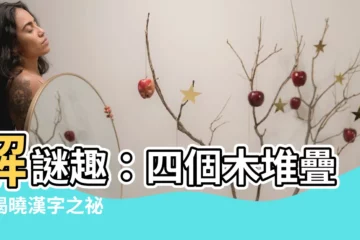 【四個木的字】解謎趣：四個木堆疊，揭曉漢字之秘
