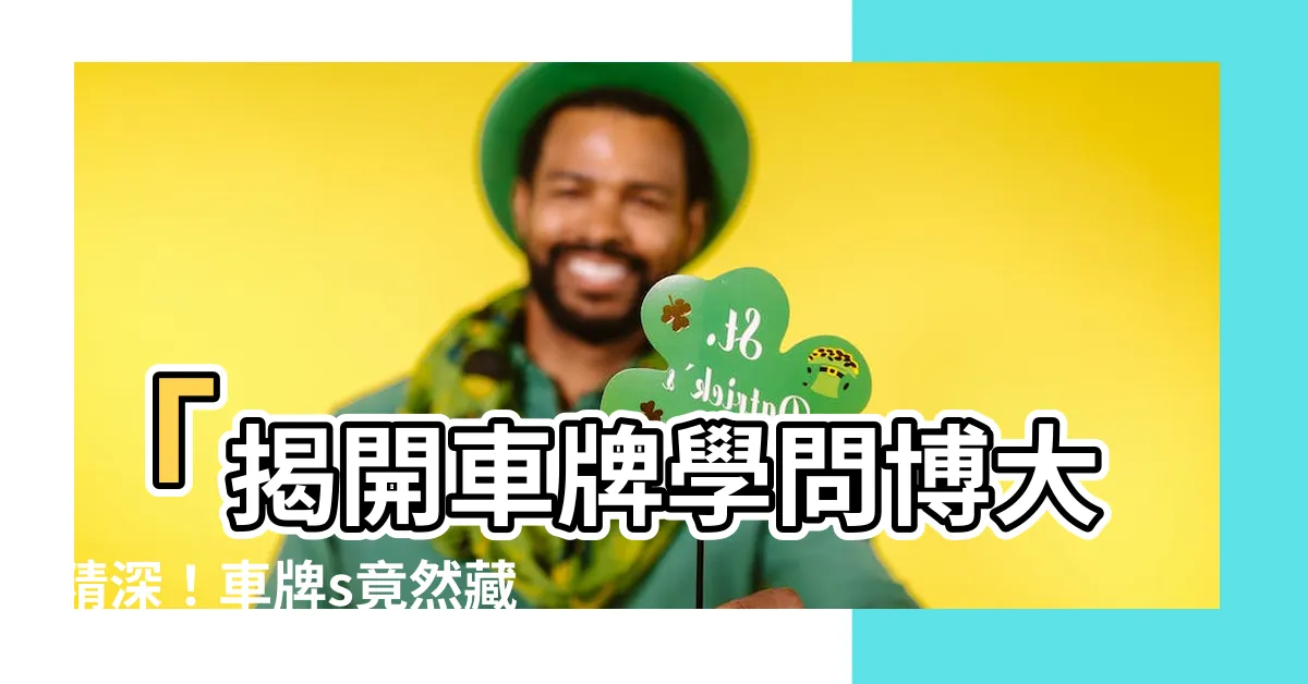 【車牌s】「揭開車牌學問博大精深！車牌s竟然藏著這些神秘小秘密！」