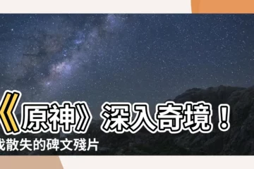 【尋找散失的碑文殘片】《原神》深入奇境！尋找散失的碑文殘片，解開須彌的謎團
