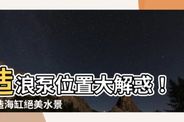 【造浪泵位置】造浪泵位置大解惑！打造海缸絕美水景