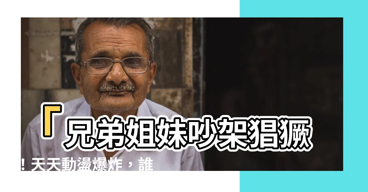 【兄弟姐妹吵架】「兄弟姐妹吵架猖獗！天天動盪爆炸，誰都制止不了！」