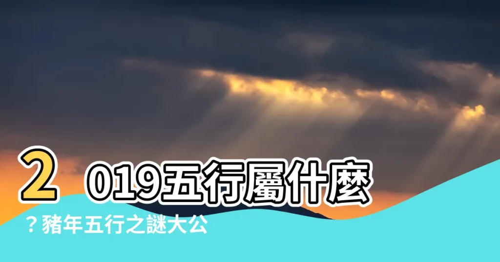 【2019五行】2019五行屬什麼?豬年五行之謎大公開!