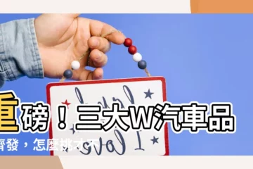【w汽車品牌】重磅！三大W汽車品牌齊發，怎麼挑才不會後悔！