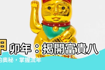 【甲卯】甲卯年：揭開富貴八字的奧秘，掌握流年歲數對照表