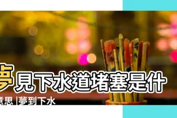 【做夢下水道堵塞是什麼意思】夢見下水道堵塞是什麼意思 |夢到下水道堵塞並疏通是什麼意思 |夢到下水道堵塞反髒水是什麼意思 |
