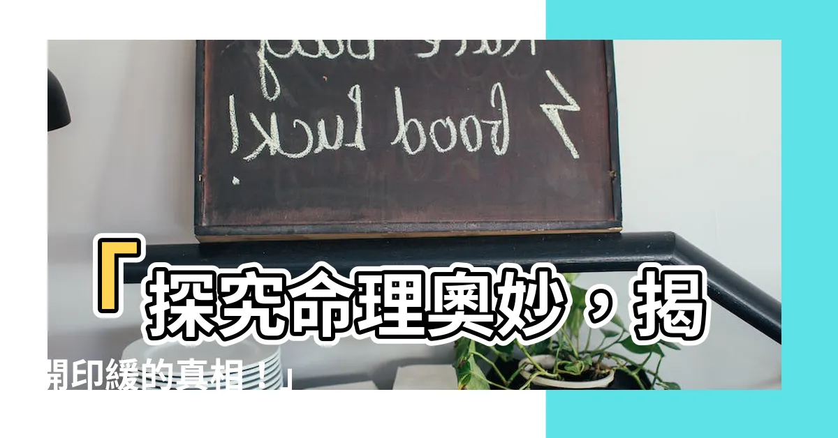 【印緩】「探究命理奧妙，揭開印緩的真相！」