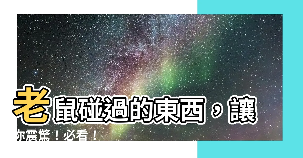 【老鼠碰過的東西】老鼠碰過的東西，讓你震驚！必看！