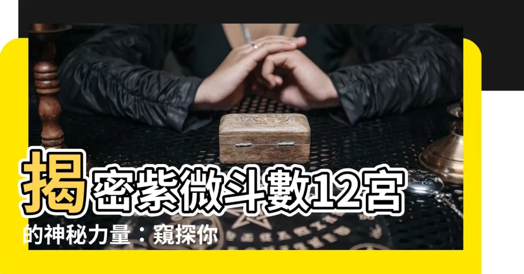 【紫微鬥數十二宮】揭密紫微鬥數12宮的神秘力量：窺探你的命運軌跡