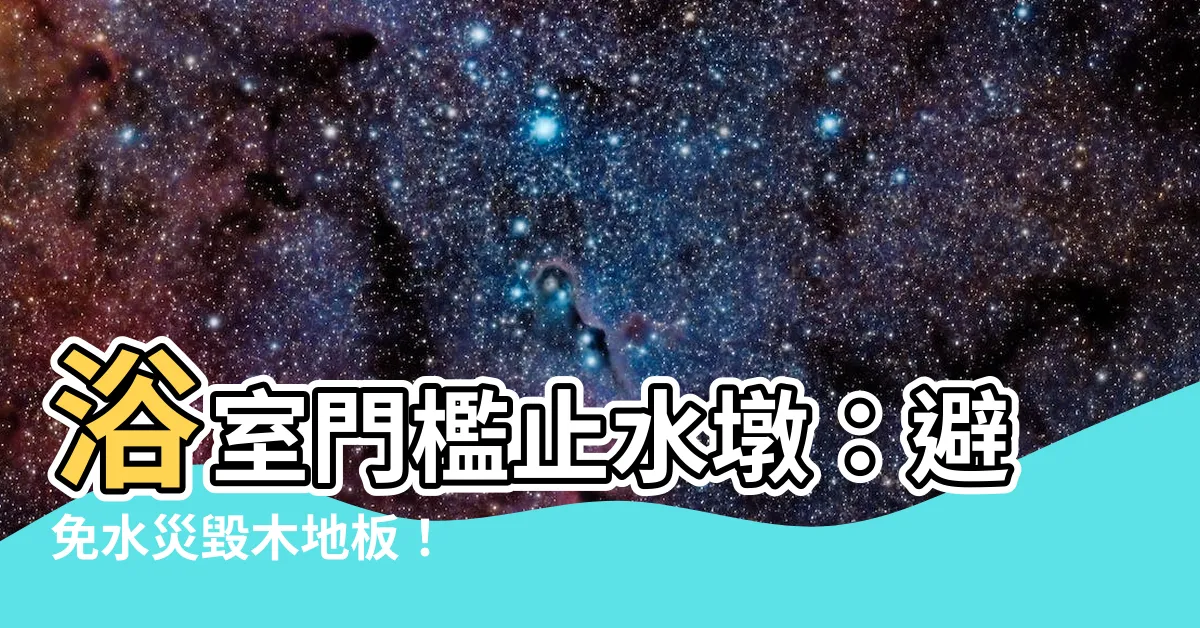 【門檻止水墩】浴室門檻止水墩：避免水災毀木地板！