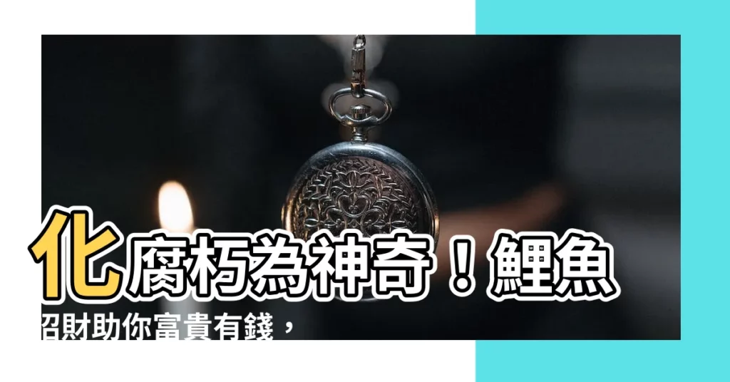 【鯉魚招財】化腐朽為神奇！鯉魚招財助你富貴有錢，飼養方法大公開！
