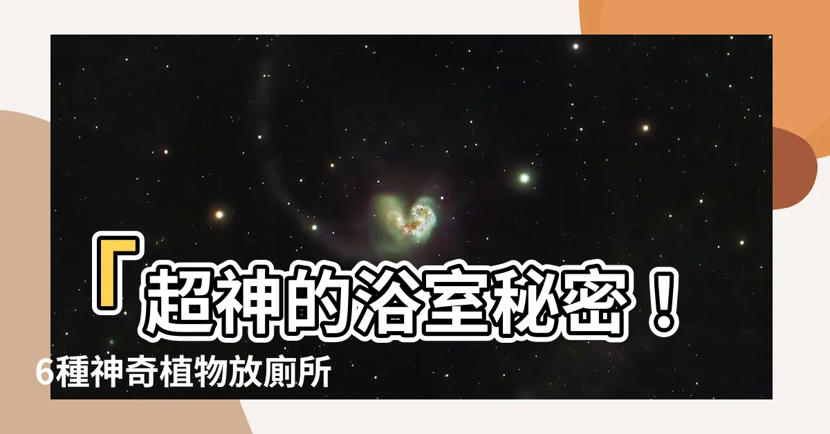 【放廁所植物】「超神的浴室秘密！6種神奇植物放廁所，驅邪招財更有運氣！」