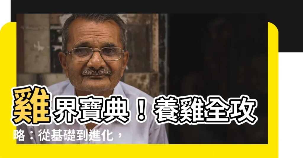 【養雞知識】雞界寶典！養雞全攻略：從基礎到進化，新手必備秘笈