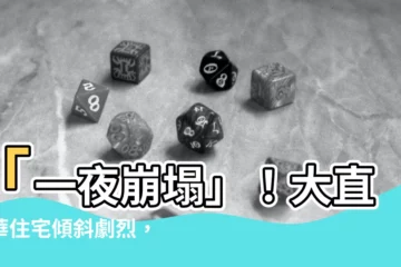 【大直房屋嚴重傾斜】「一夜崩塌」！大直豪華住宅傾斜劇烈，一樓無影無蹤，住户驚呼！