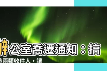 【公司喬遷通知】辦公室喬遷通知：搞清這兩類收件人，讓搬遷公告一目瞭然！