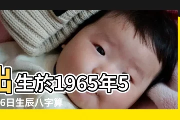 【1965年5月26生日男運事】出生於1965年5月26日生辰八字算命 |1965年5月26日出生的人命好嗎 |是什麼命 |