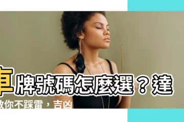 【車牌選擇】車牌號碼怎麼選？達人教你不踩雷，吉凶一招看破