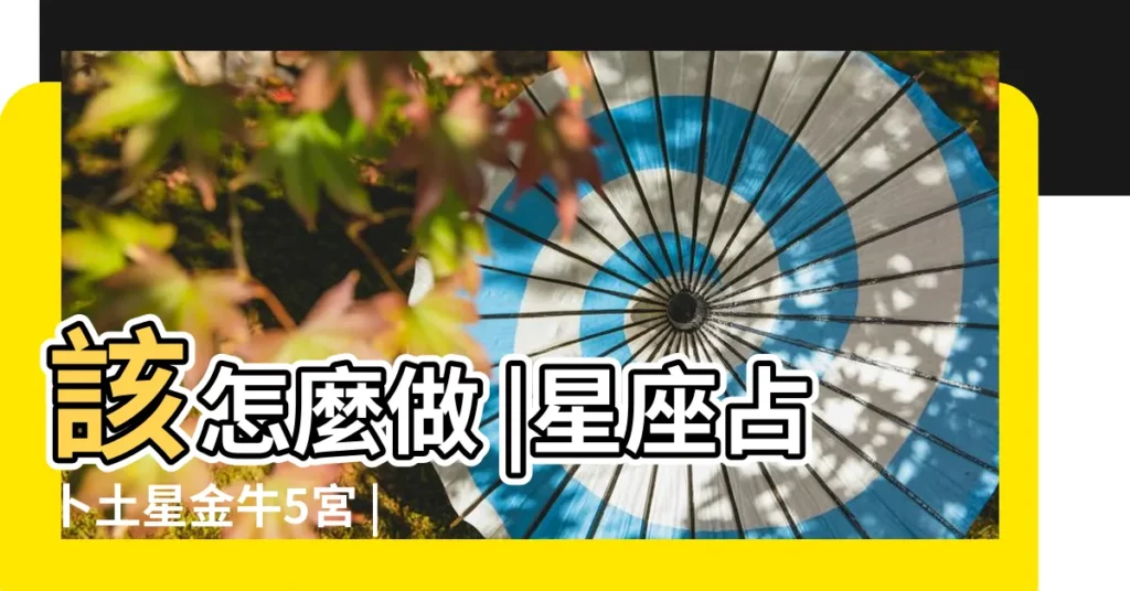 該怎麼做 |星座占卜土星金牛5宮 |土星金牛5宮 |【土星金牛5】