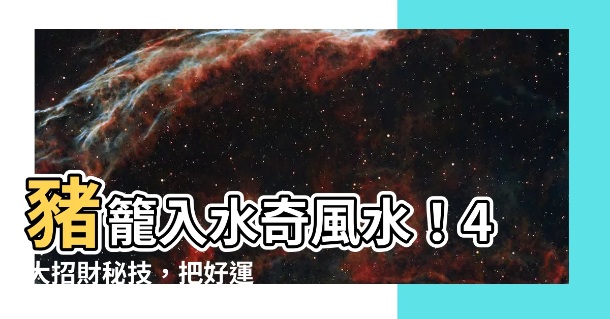【豬籠入水風水】豬籠入水奇風水！4大招財秘技，把好運「袋」回家！