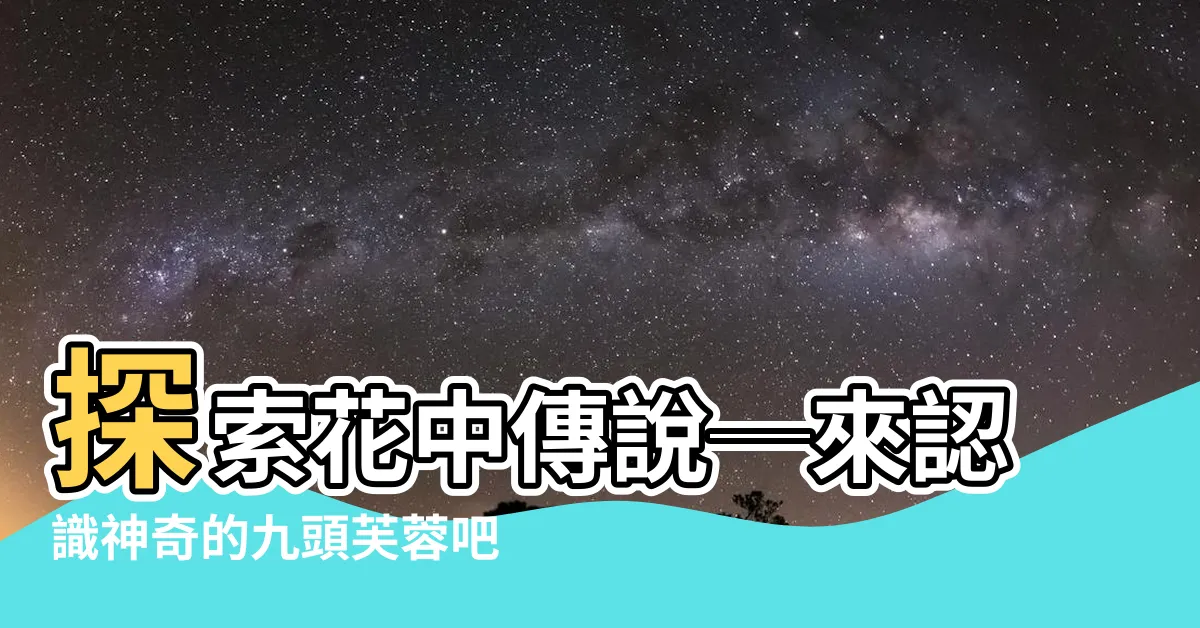 【九頭芙蓉】探索花中傳説─來認識神奇的九頭芙蓉吧！