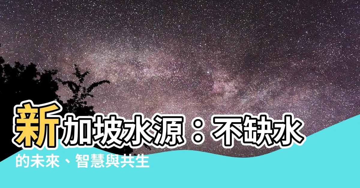 【新加坡水源】新加坡水源：不缺水的未來、智慧與共生