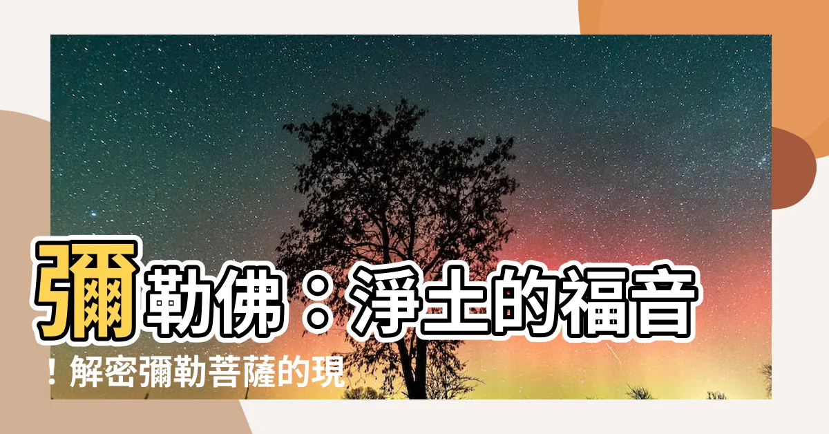 【彌勒佛】彌勒佛：淨土的福音！解密彌勒菩薩的現身傳説