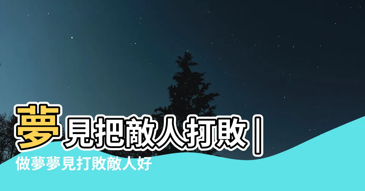 【夢見打敗敵人】夢見把敵人打敗 |做夢夢見打敗敵人好不好 |夢見打敗敵人 |