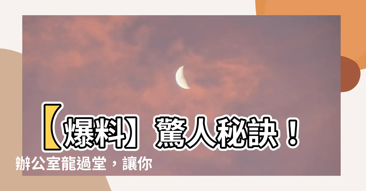 【辦公室龍過堂】【爆料】驚人秘訣！辦公室龍過堂，讓你飛黃騰達人生巔峯！！！