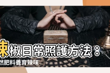 【辣椒天然肥料】辣椒日常照護方法： 天然肥料養育辣味無窮