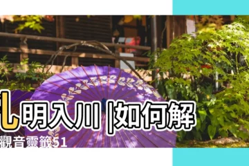 【觀音51籤詳解求事業】孔明入川 |如何解籤 |觀音靈籤51籤求事業 |