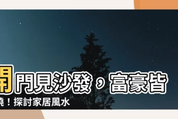 【開門見沙發】開門見沙發，富豪皆知曉！探討家居風水的關鍵
