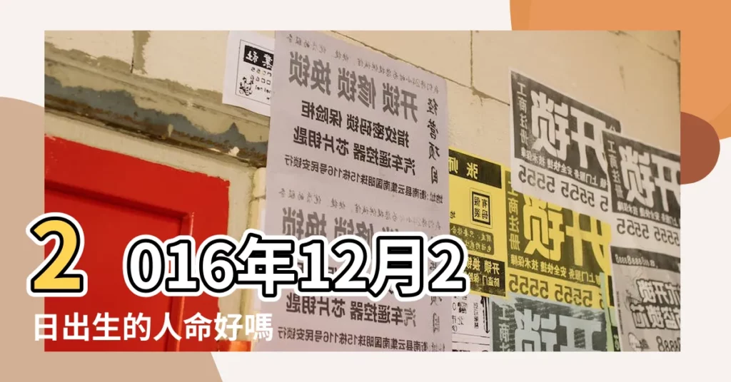 2016年12月2日出生的人命好嗎 |2016年出生的人命好嗎 |是什麼命 |【2016十二月初二出生的人】