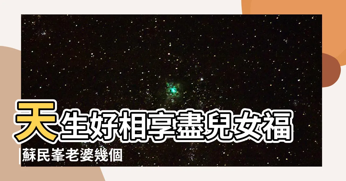 【蘇民峯子女】天生好相享盡兒女福 |蘇民峯老婆幾個兒子 |