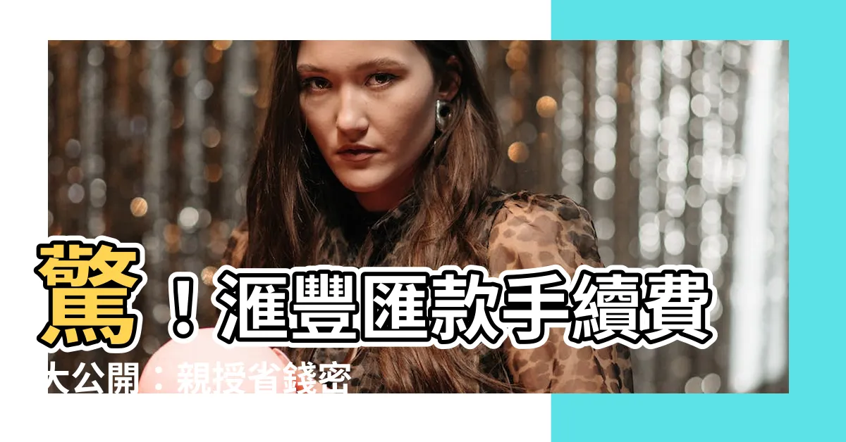 【匯豐手續費】驚！滙豐匯款手續費大公開：親授省錢密技，秒省百元！