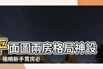 【平面圖兩房格局】平面圖兩房格局神設計！揭曉新手買房必看的神格局！