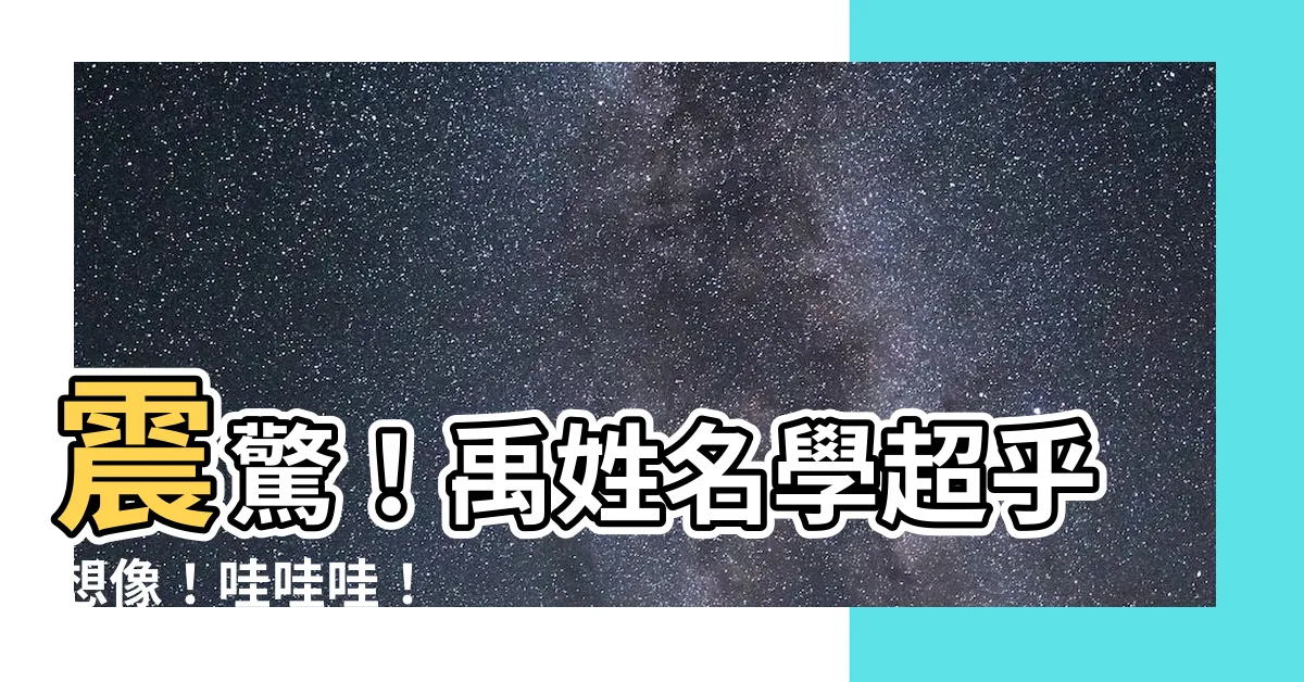 【禹姓名學】震驚！禹姓名學超乎想像！哇哇哇！